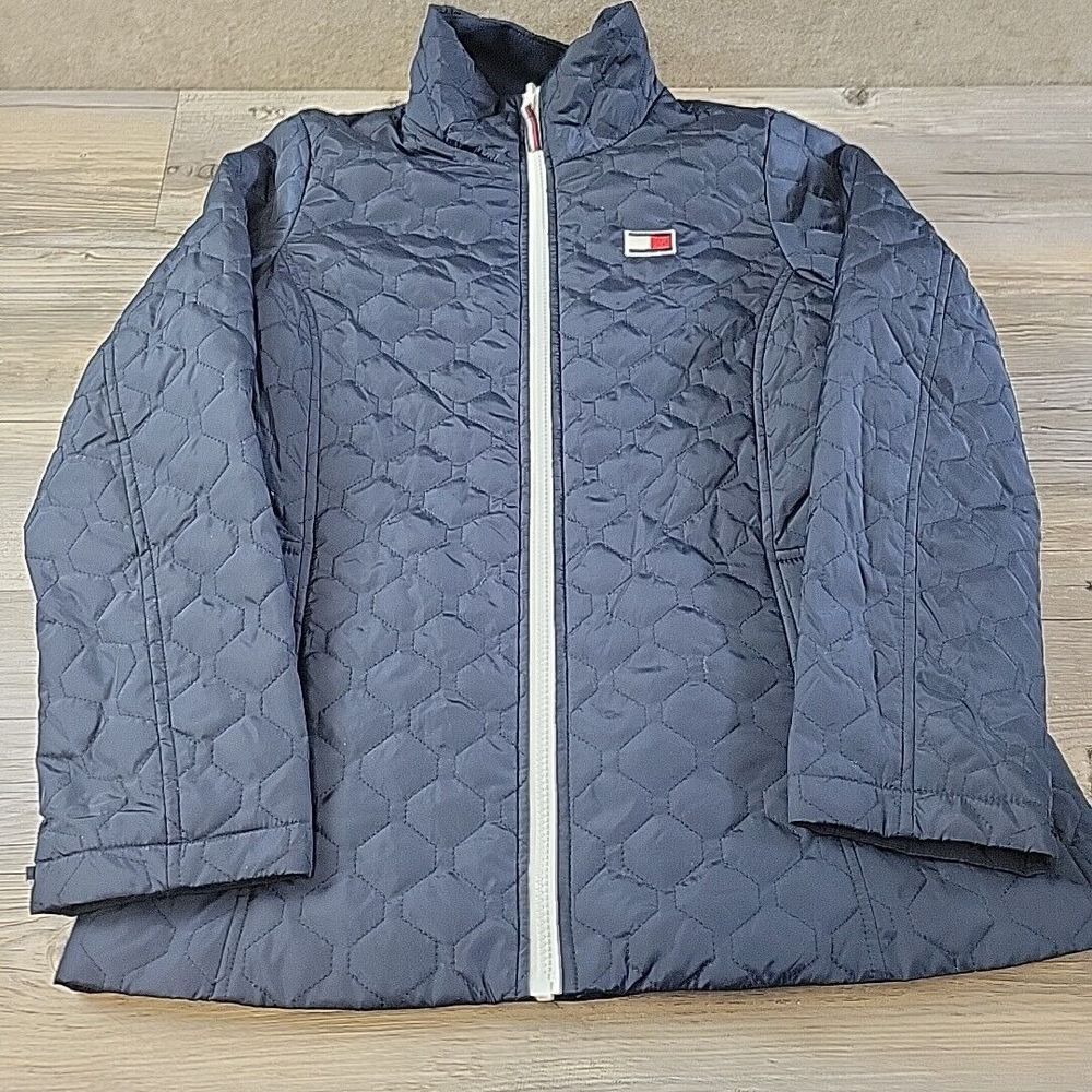 Tommy Hilfiger Women's Jacket 3 IN 1 All‎ Weather System Zipper Navy Blue Small
